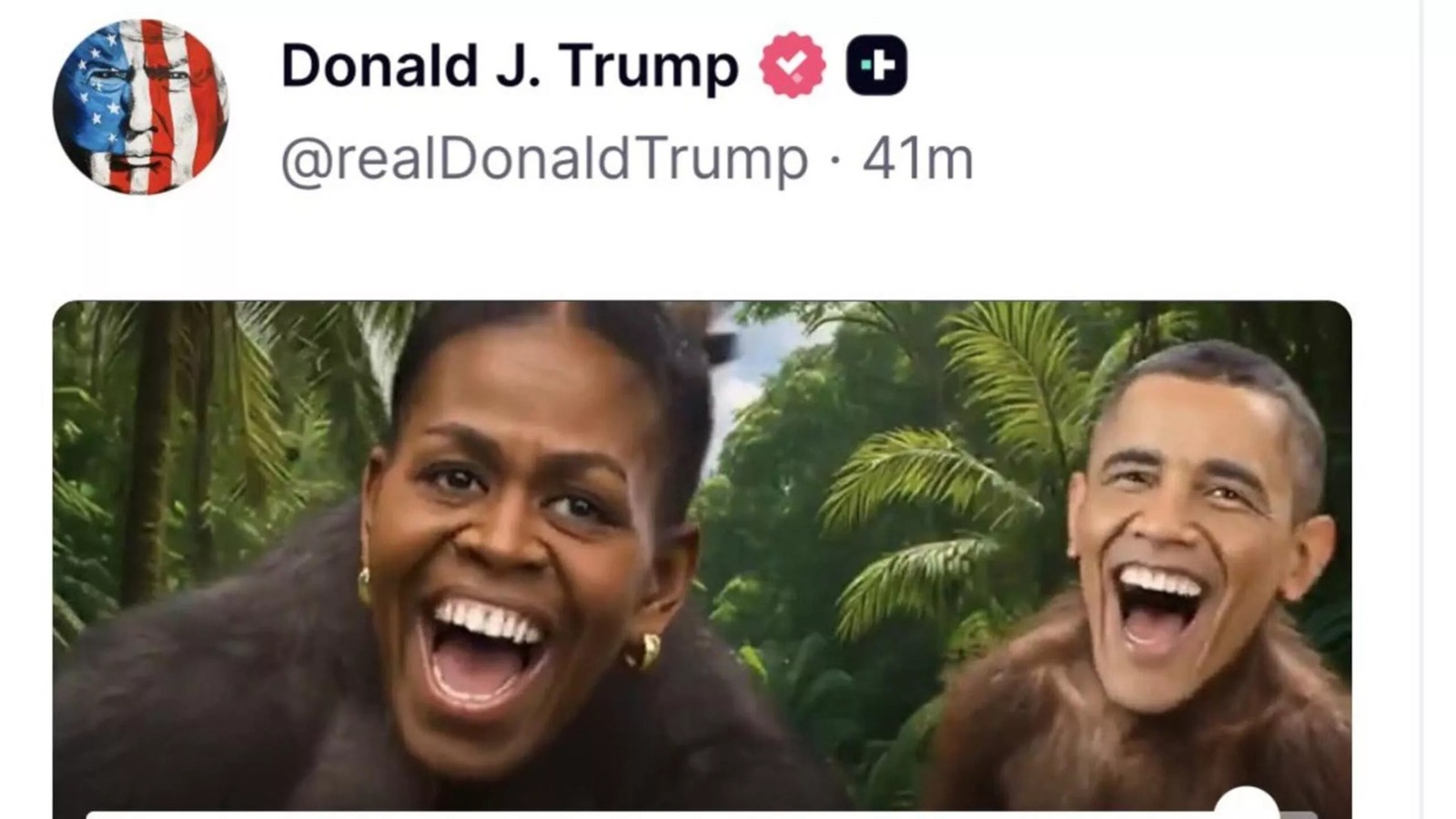 Trump publica vídeo racista contra Barack e Michelle Obama
