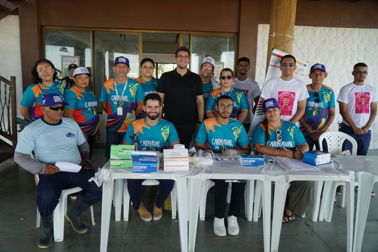 Sesapi vistoria ponto de testagem e acompanha ações educativas do Programa Vida no Trânsito na Lagoa do Portinho