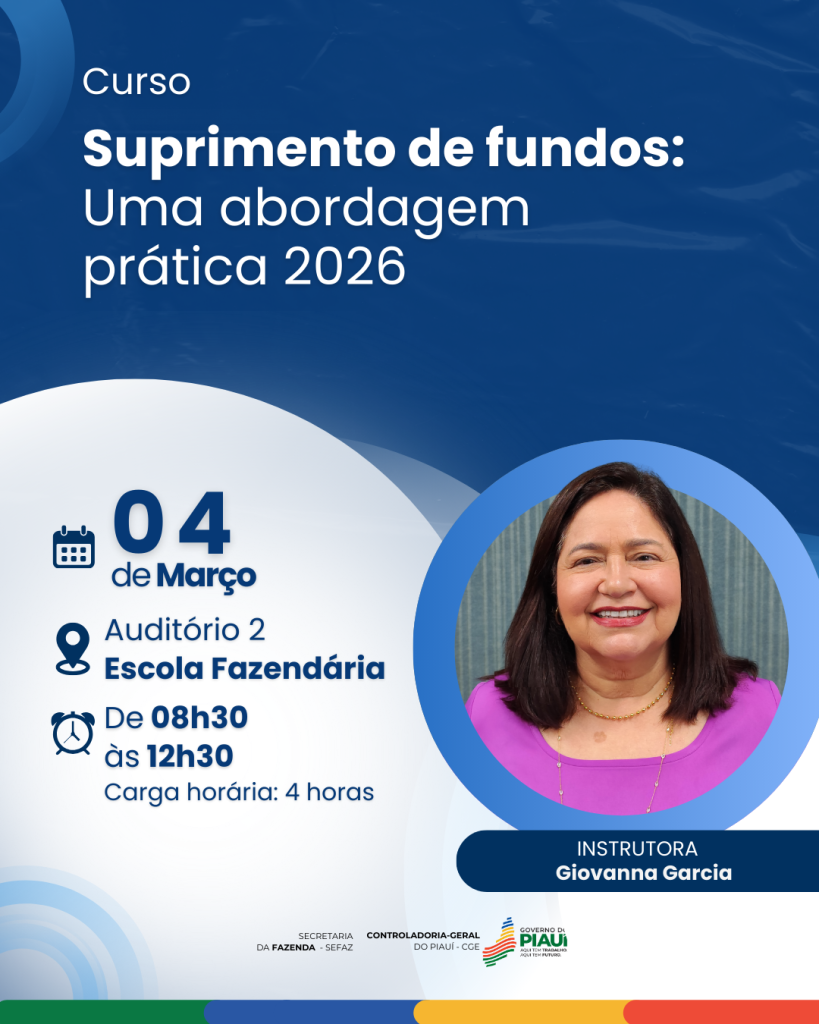 Sefaz abre inscrições para cursos de controle interno e reforça capacitação de servidores estaduais do Piauí