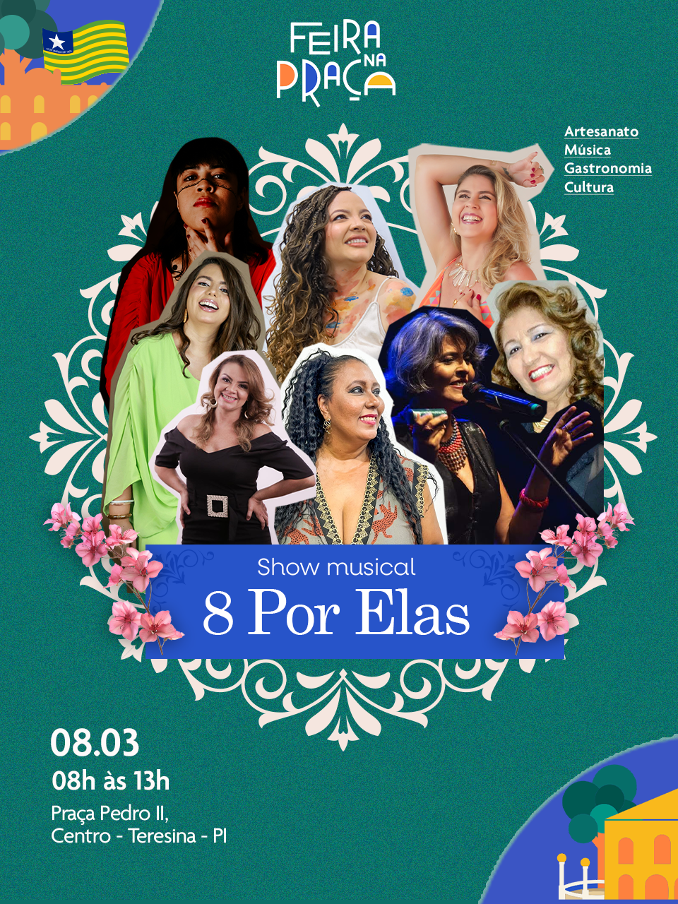 Edição especial da Feira na Praça celebra o Dia da Mulher com encontro de cantoras piauienses neste domingo (8)