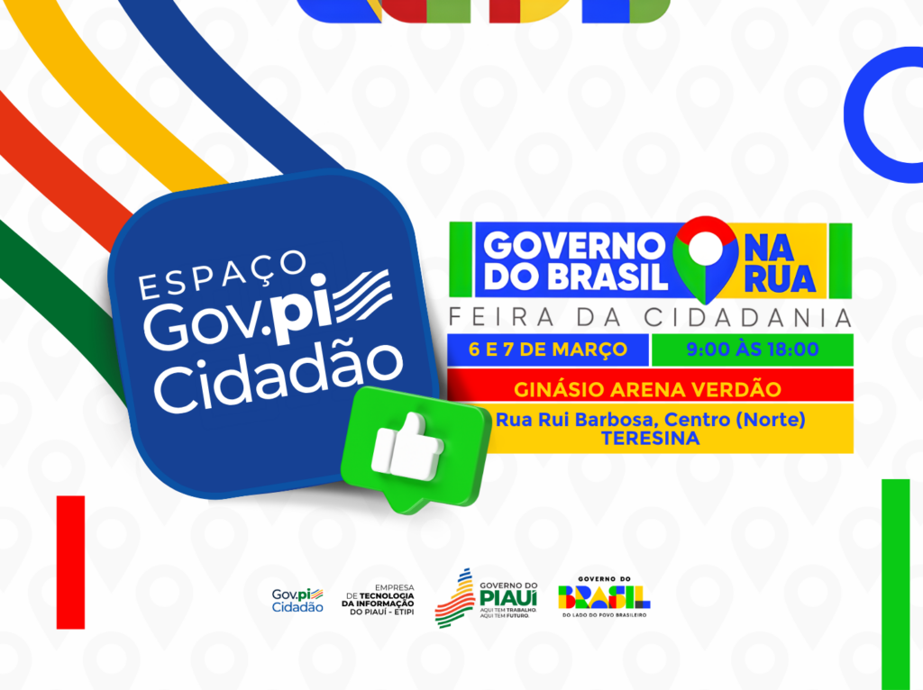 Espaço Gov.pi Cidadão leva serviços digitais à população de Teresina nesta sexta (6) e sábado (7)
