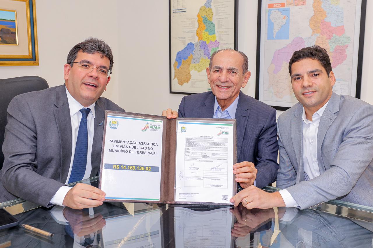 Teresina recebe mais de R$ 14 milhões para pavimentação asfáltica de mais de 30 ruas e avenidas