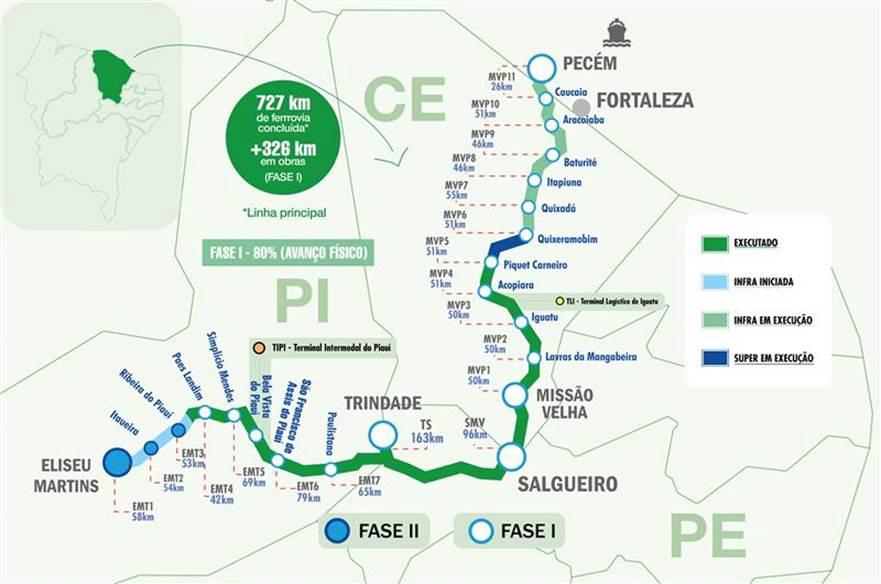 Obra da Transnordestina recebe 33 mil toneladas de trilhos e avança para impulsionar logística e desenvolvimento econômico no Piauí