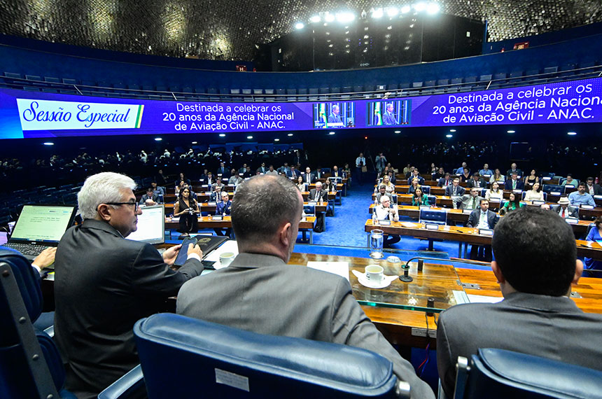 Senado celebra 20 anos da Agência Nacional de Aviação Civil