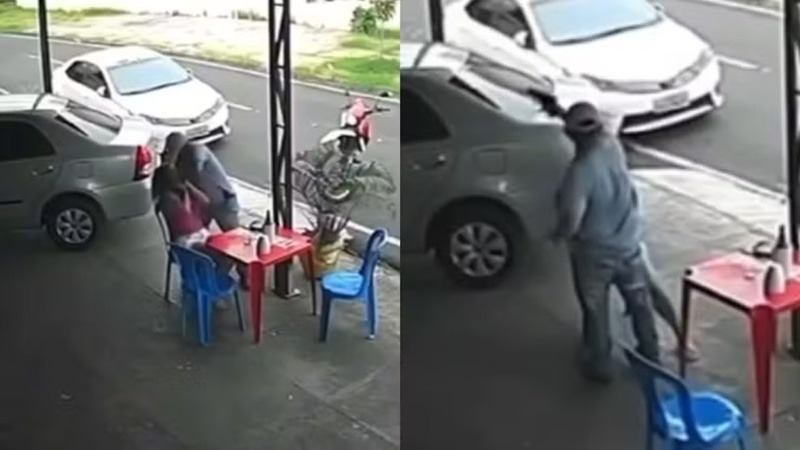 VÍDEO: Subtenente da PM é preso após agredir mulher em bar de Teresina
