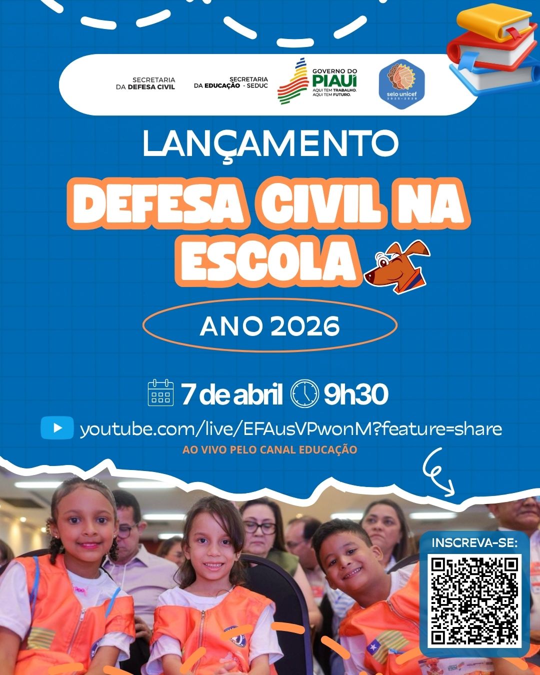 Piauí lança Programa Defesa Civil na Escola nesta terça (7) para fortalecer cultura de prevenção entre estudantes