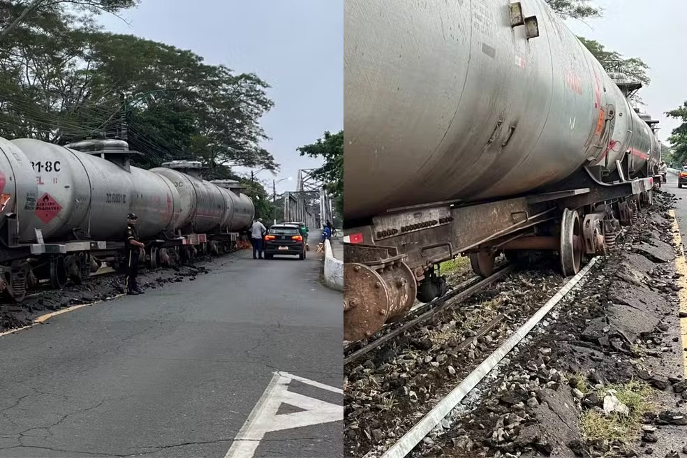 Trem descarrila e interdita Ponte Metálica entre Teresina e Timon