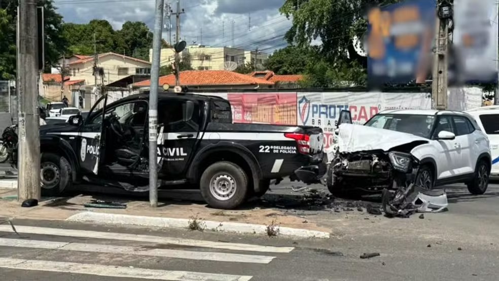 Colisão deixa delegado e investigador feridos em Teresina
