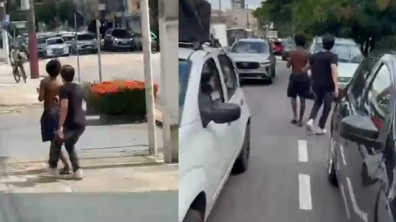 Aluno de direito ataca homem em situação de rua com arma de choque em Belém