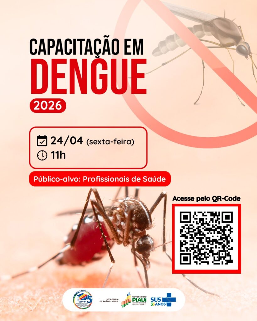 Sesapi promove capacitação online sobre Dengue para profissionais de saúde