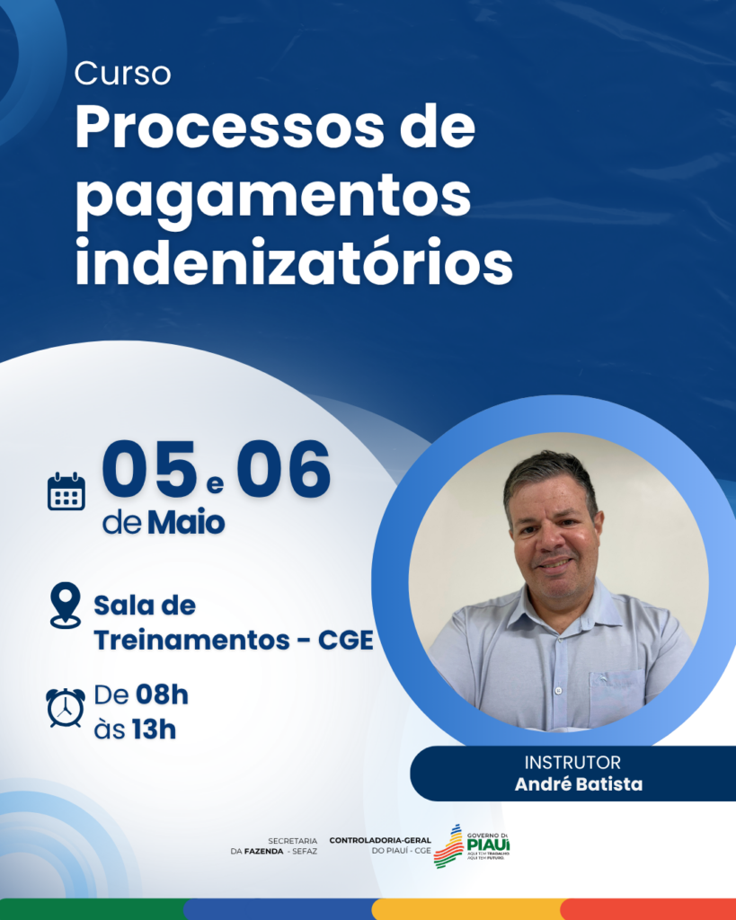 Sefaz abre inscrições para curso sobre pagamentos indenizatórios