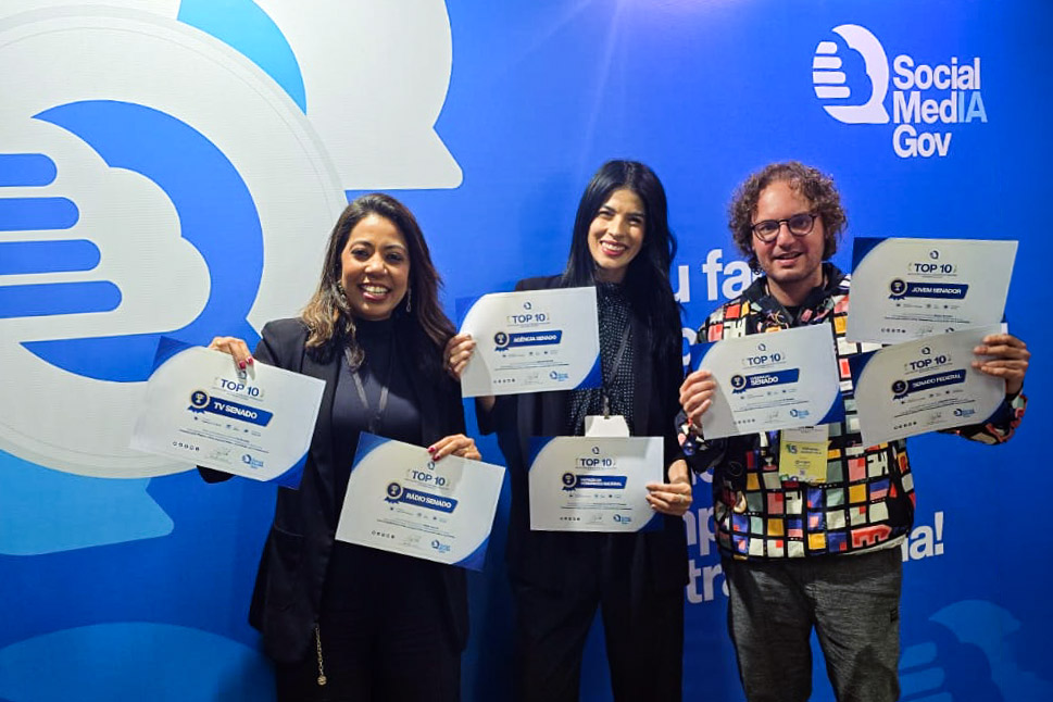 Redes sociais do Senado conquistam prêmio de engajamento
