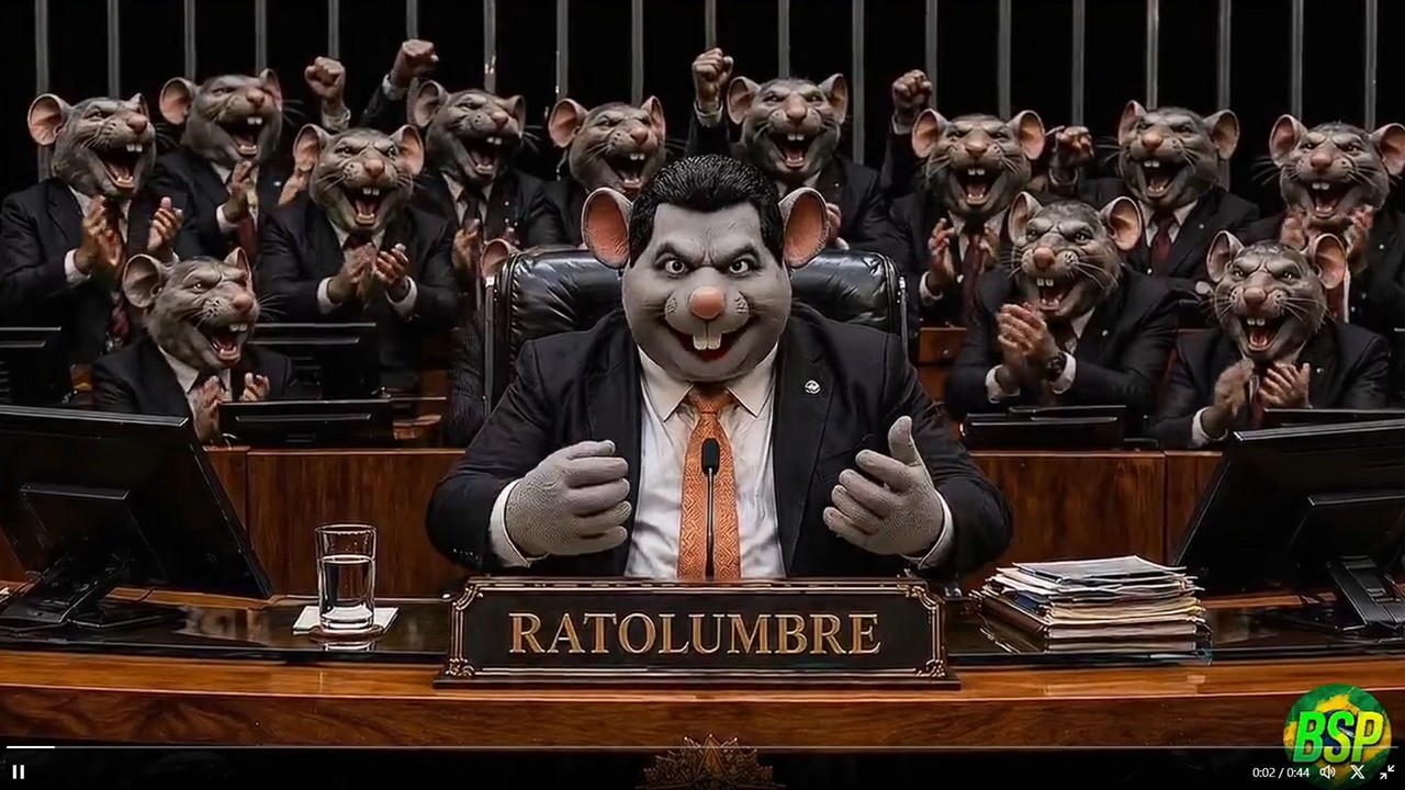 Vídeo mostra parlamentares como ratos e chama Congresso de “inimigo do povo”