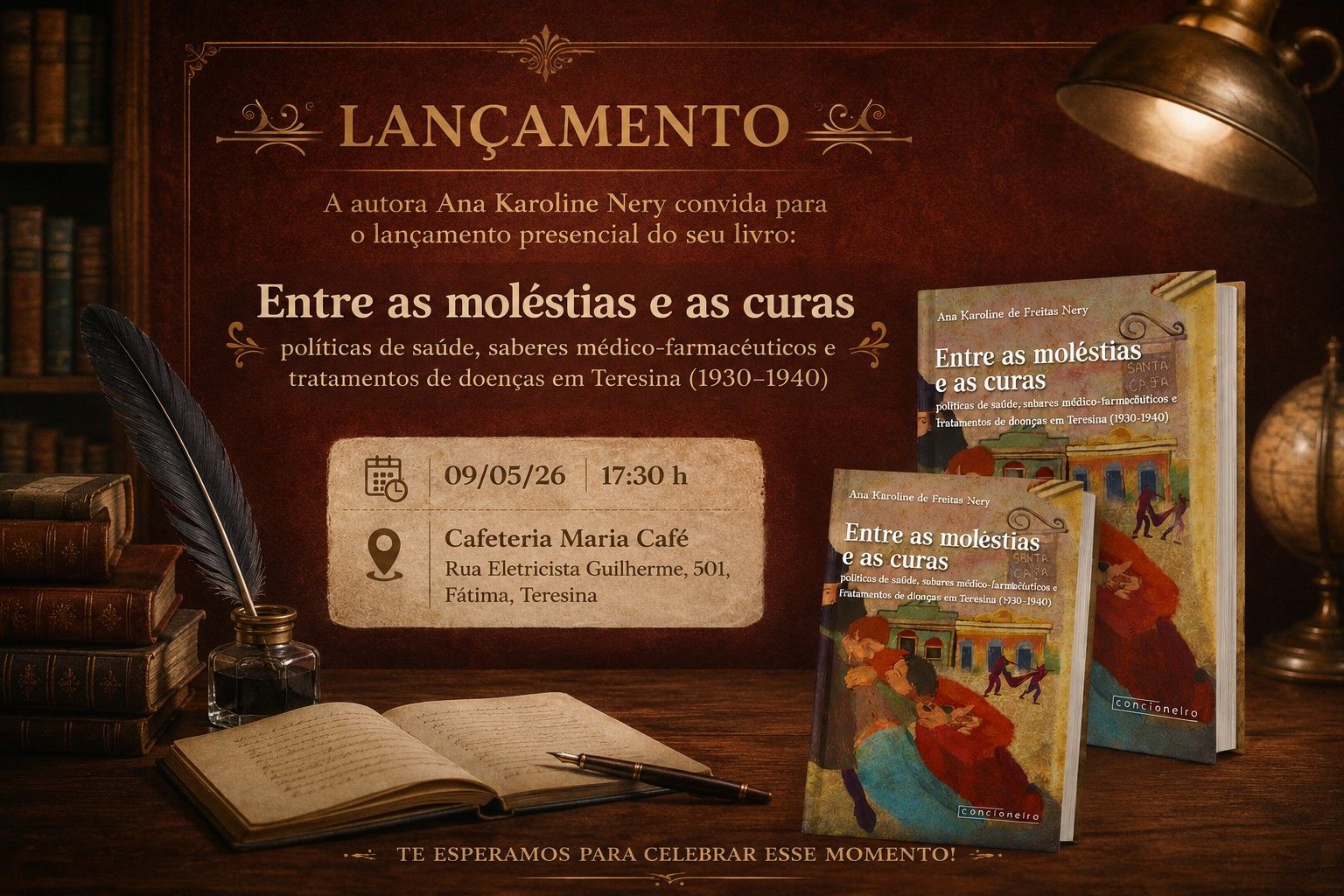 Professora da Uespi lança livro sobre saúde pública e práticas medicinais em Teresina nas décadas de 1930 e 1940
