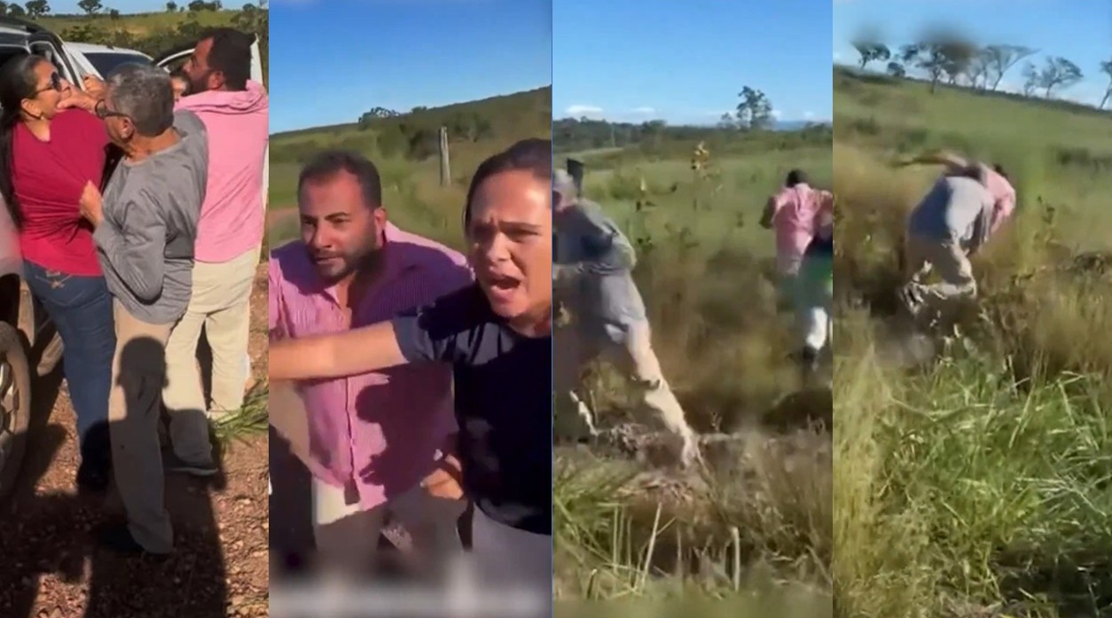 Imagens mostram "autoridades" do Tocantins em bate-boca, empurra-empurra e troca de acusações entre os envolvidos