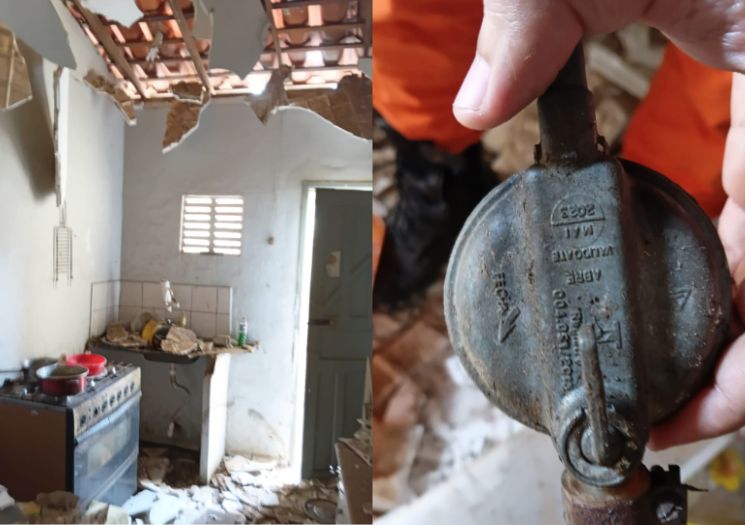 Explosão de gás deixa homem ferido e destrói parte de casa em Picos