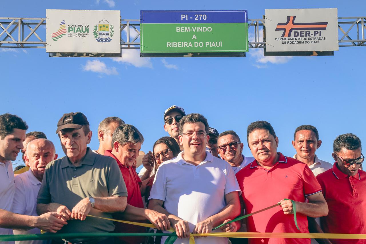 Rafael Fonteles entrega 40 km de asfalto recuperados em rodovias e anuncia mais 7 km em pavimentação para Ribeira do Piauí