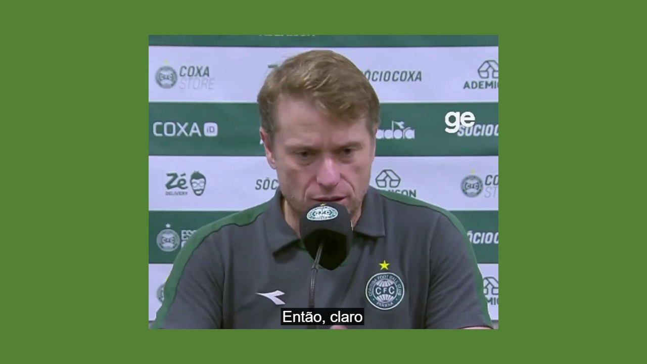 “Não vamos participar do circo”, dispara técnico após Coritiba vencer o Santos