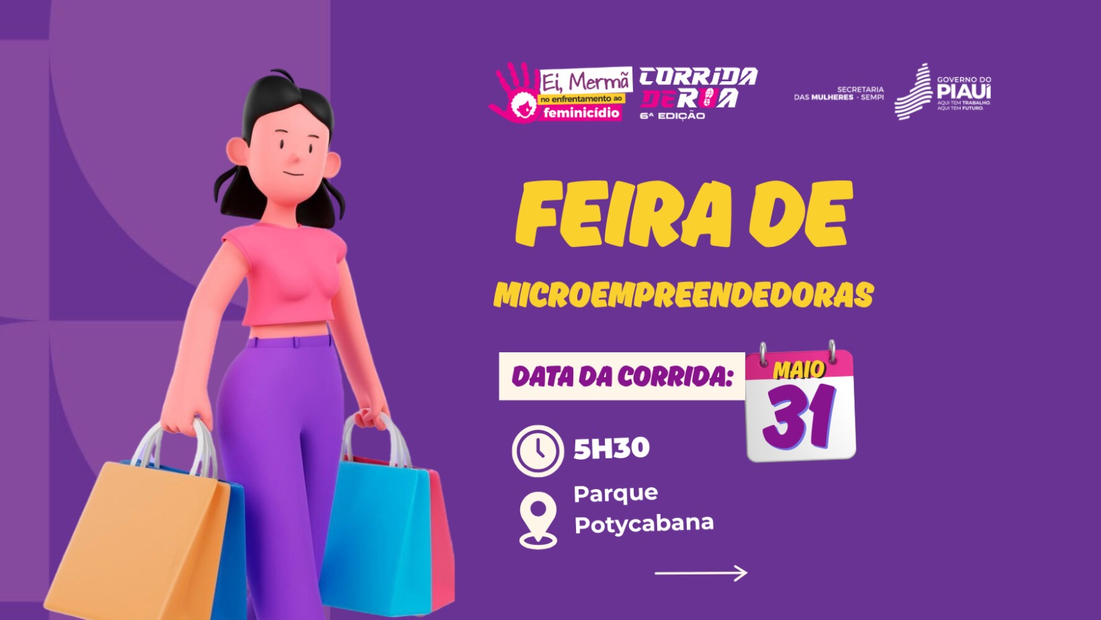 Sempi promove Feira de Microempreendedoras durante a 6ª Corrida de Enfrentamento ao Feminicídio