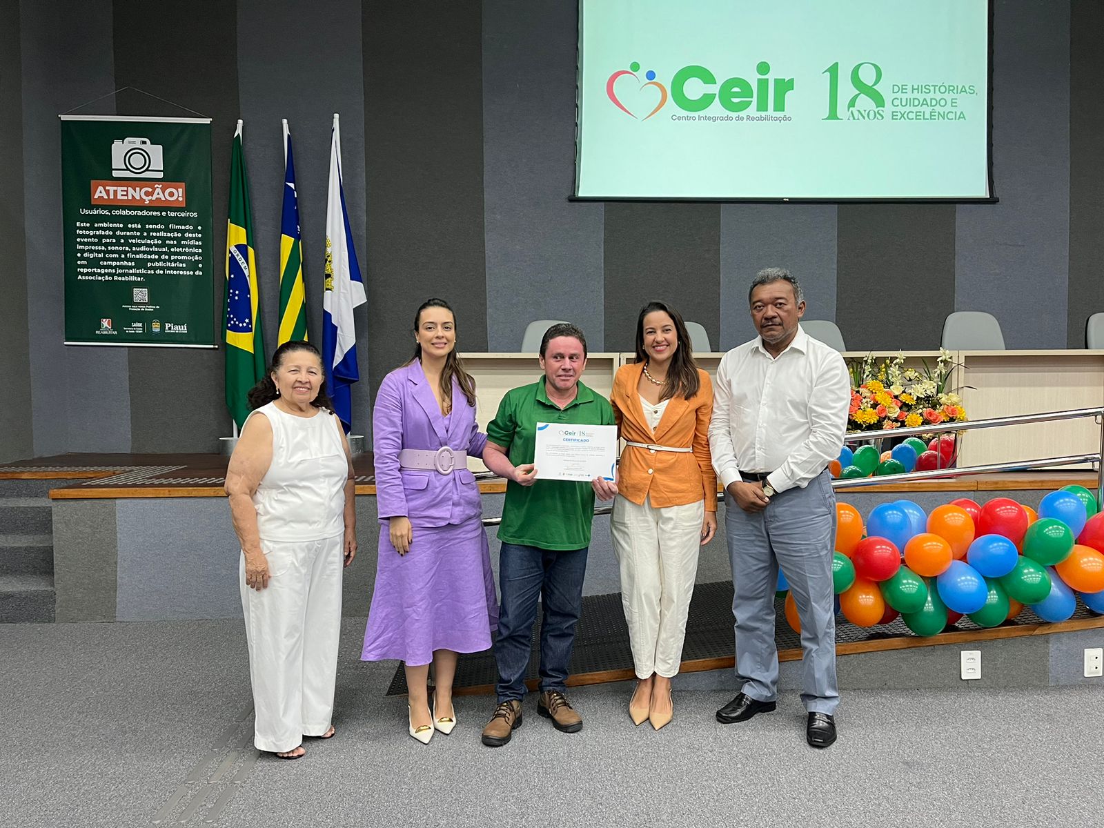 Ceir celebra 18 anos com homenagens a servidores e trajetória de referência em reabilitação no Piauí