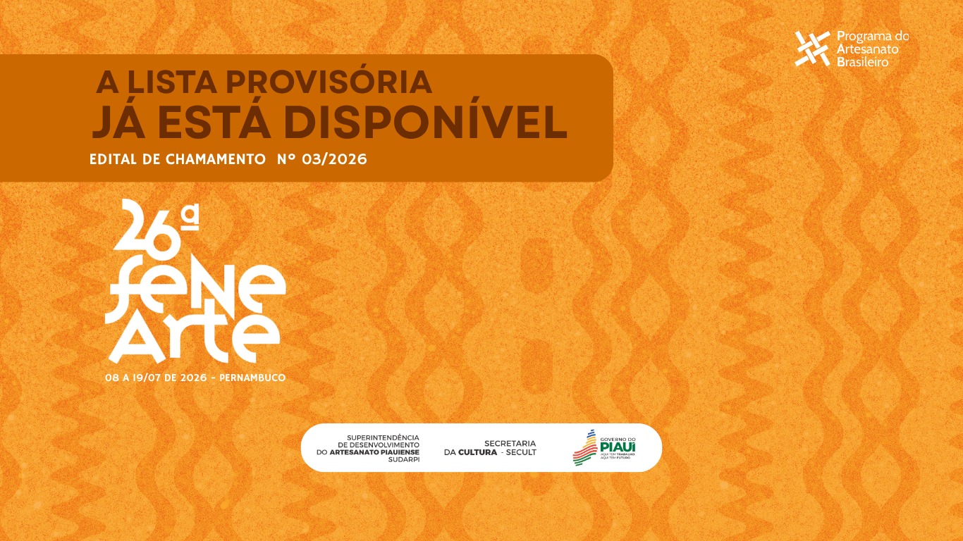 Sudarpi divulga lista provisória dos selecionados para a 26ª Fenearte
