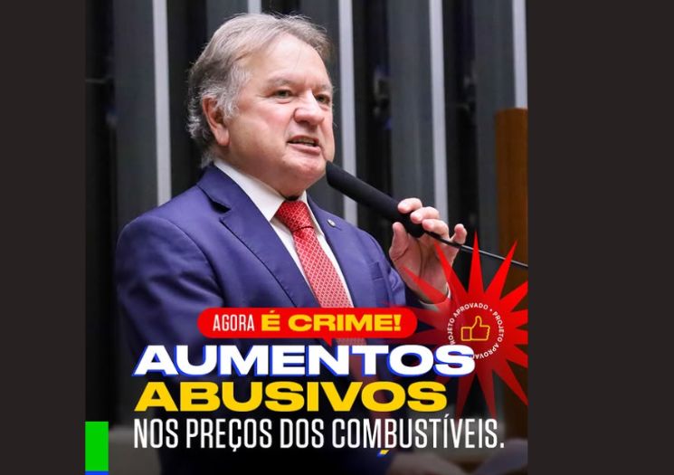 Merlong Solano destaca aprovação de lei que criminaliza aumento abusivo nos preços dos combustíveis