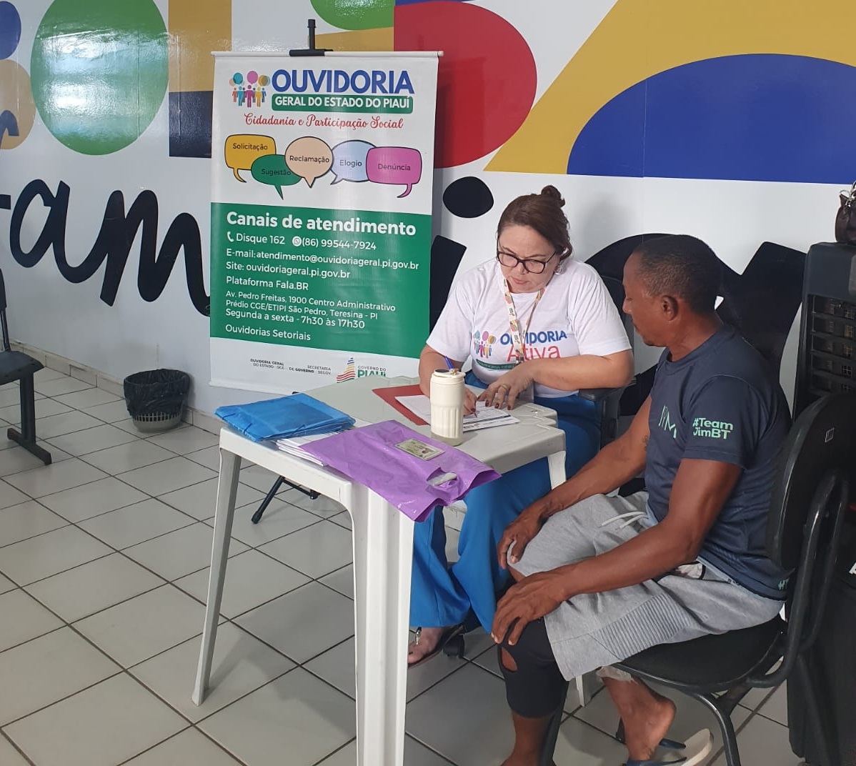 Ouvidoria do Estado reforça participação cidadã durante ação da Justiça Itinerante em Parnaíba