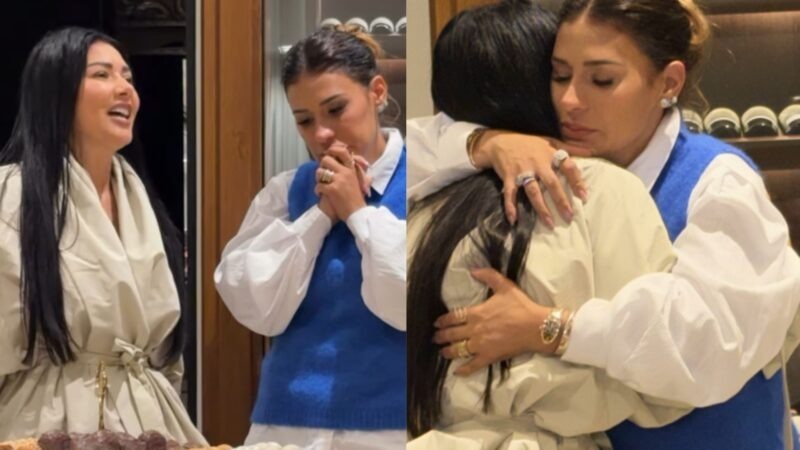Simone se emociona com homenagem de Simaria no aniversário