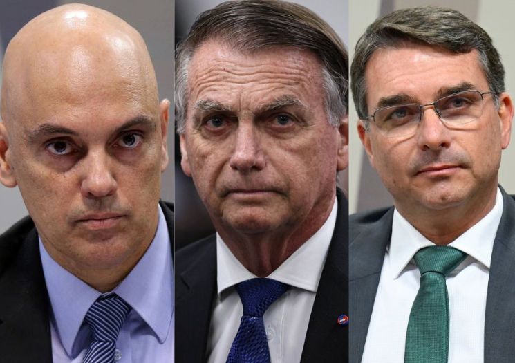 Moraes quer parecer da PGR sobre inclusão de Jair e Flávio em inquérito