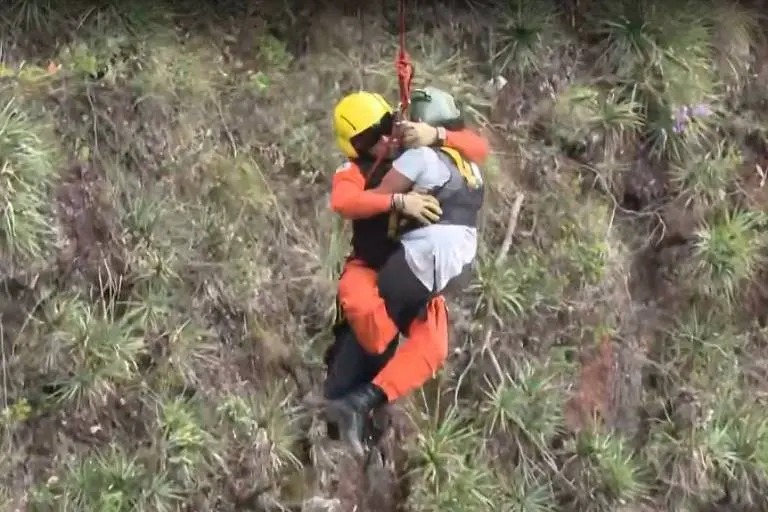 VÍDEO: Mulher sobrevive 24 horas agarrada a arbusto após ser jogada de penhasco pelo ex