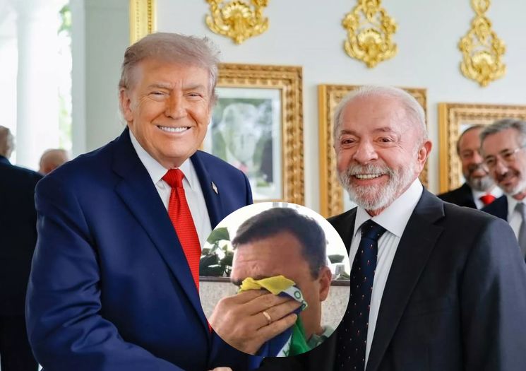 Trump elogiou Lula diante de Flávio Bolsonaro nos EUA