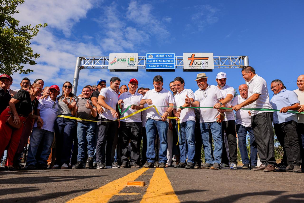 Rafael Fonteles entrega recuperação de rodovia em Pau D’Arco; via diminui distância para Teresina e beneficia instalação de agroindústria