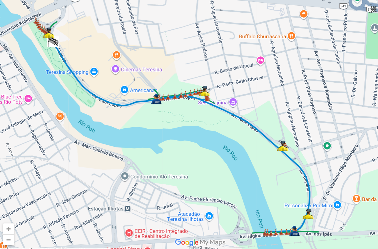 Confira as vias que serão interditadas para a corrida contra o feminicídio em Teresina neste domingo (31)