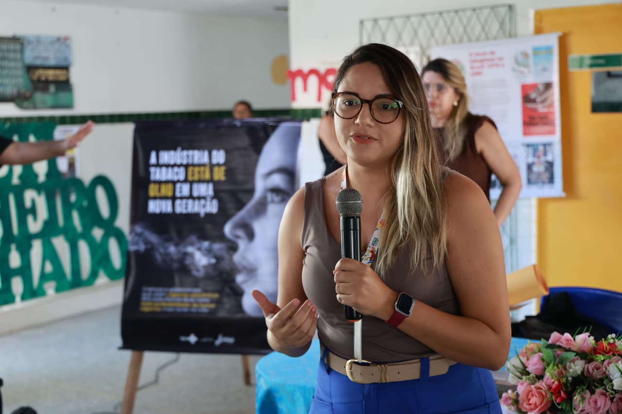 Sesapi promove ação educativa contra o tabagismo para estudantes de escola pública em Teresina