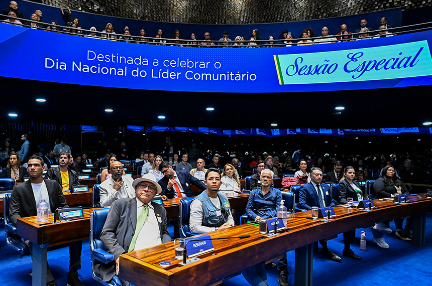 Papel dos líderes comunitários é destacado em sessão do Senado