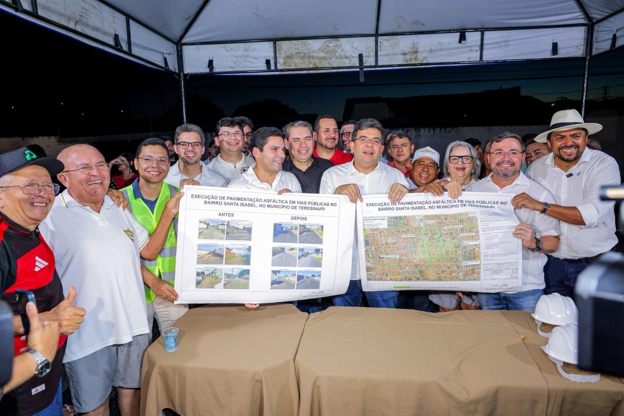Governador vistoria novas ruas asfaltadas em Teresina e destaca pacote de R$ 300 milhões em mobilidade na capital