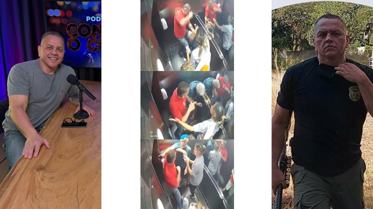 Vídeo mostra agressão brutal de policial aposentado contra idoso em elevador
