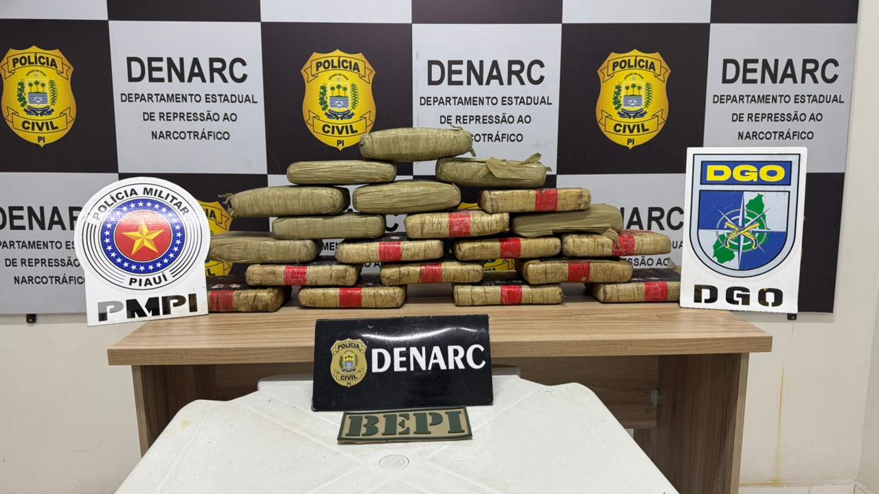 Mais de 20 kg de maconha são apreendidos no MA; droga tinha Teresina como destino