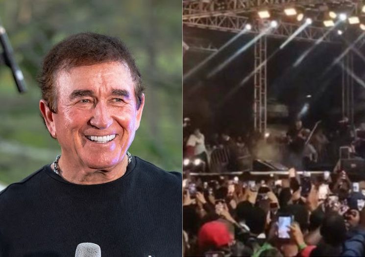 Estrutura de show de Amado Batista desaba e cantor deixa palco às pressas